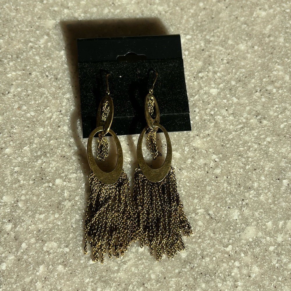Gold chandelier earrings
